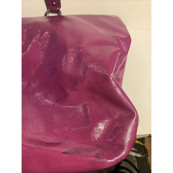 Coach Berry Patent Leather Poppy Daisy Liquid Gloss Tote Bag With Wallet #F20004 - Picture 9 of 15